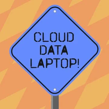 Text sign showing Cloud Data Laptop. Conceptual photo datacenter full of servers 스톡 일러스트