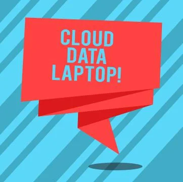 Text sign showing Cloud Data Laptop. Conceptual photo datacenter full of servers Stock Illustration