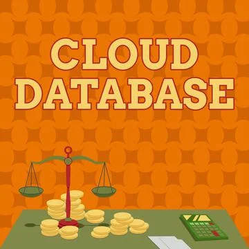 Text sign showing Cloud Database. Conceptual photo optimized or built for a Stock Photos