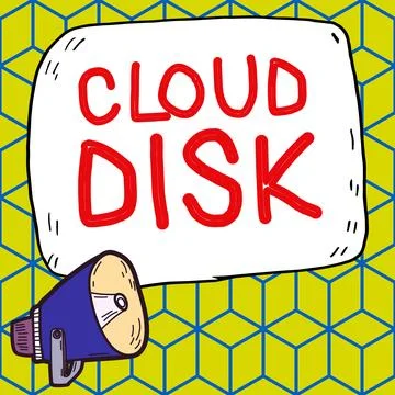 Text sign showing Cloud Disk. Business idea web base service that provides Illustrazione stock