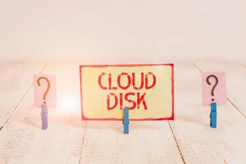 Text sign showing Cloud Disk. Conceptual photo web base service that provides Foto stock