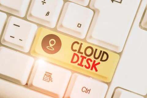 Text sign showing Cloud Disk. Conceptual photo web base service that provides Foto stock