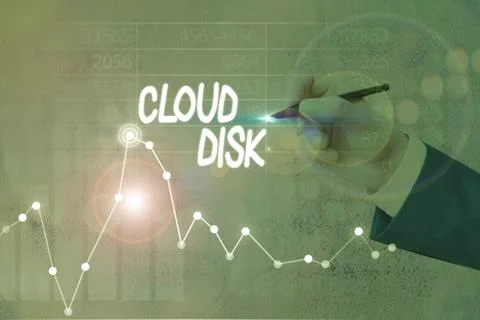 Text sign showing Cloud Disk. Conceptual photo web base service that provides Stock Photos
