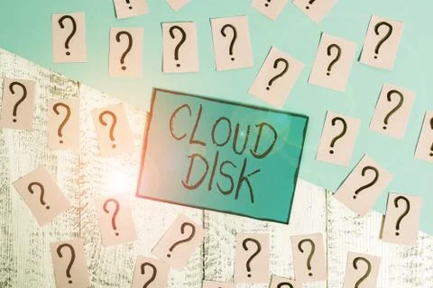 Text sign showing Cloud Disk. Conceptual photo web base service that provides Foto stock