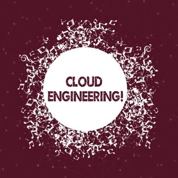Text sign showing Cloud Engineering. Conceptual photo application of engineering Stock Illustration