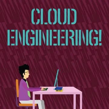 Text sign showing Cloud Engineering. Conceptual photo application of engineering Stock Illustration