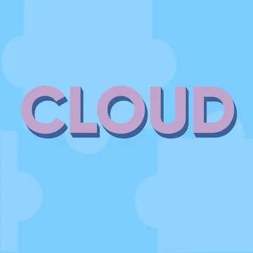 Text sign showing Cloud. Internet Concept anything that involves delivering Stock Illustration