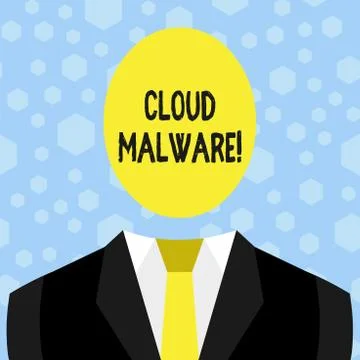 Text sign showing Cloud Malware. Conceptual photo malicious software file or Stock Illustration