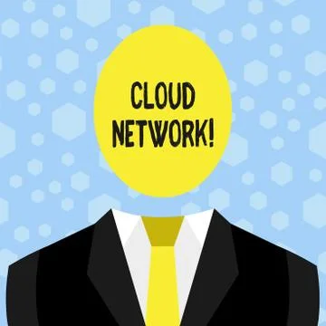Text sign showing Cloud Network. Conceptual photo Access of networking resources Stock Illustration