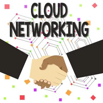 Text sign showing Cloud Networking. Conceptual photo is term describing access イラスト素材