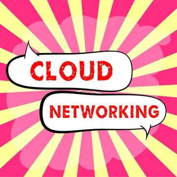 Text sign showing Cloud Networking. Business approach application of engineering イラスト素材