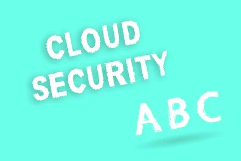 Text sign showing Cloud Security. Conceptual photo Protect the stored Stockillustratie