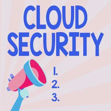 Text sign showing Cloud Security. Business showcase Protect the stored Stockillustratie