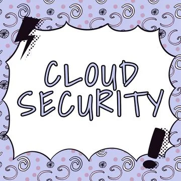 Text sign showing Cloud Security. Concept meaning Imposing a secured system of 스톡 일러스트