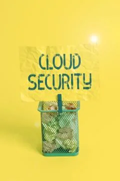 Text sign showing Cloud Security. Conceptual photo protection of data stored Stock Photos