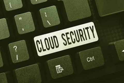 Text sign showing Cloud Security. Business overview Imposing a secured system of 스톡 사진