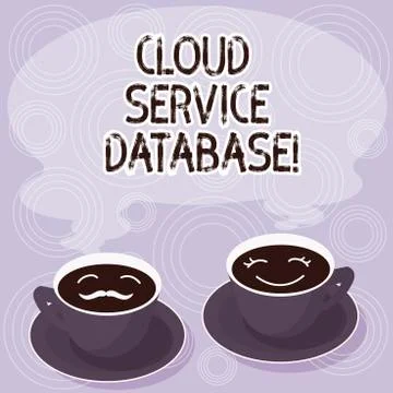 Text sign showing Cloud Service Database. Conceptual photo optimized virtualized Stock Illustration