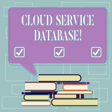 Text sign showing Cloud Service Database. Conceptual photo optimized virtualized Stock Illustration