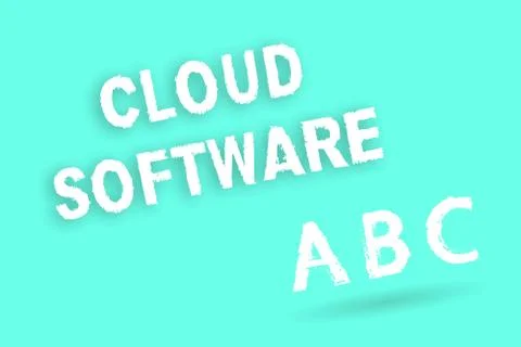 Text sign showing Cloud Software. Conceptual photo Programs used in Storing 库存插图