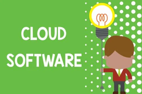 Text sign showing Cloud Software. Conceptual photo Programs used in Storing イラスト素材