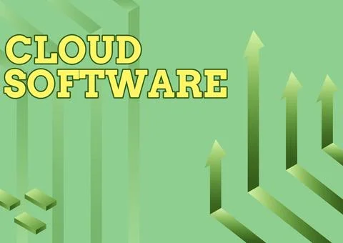 Text sign showing Cloud Software. Business concept The level of prices relating Illustrazione stock