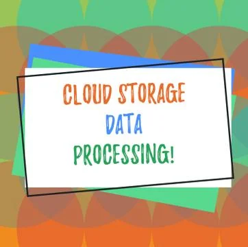 Text sign showing Cloud Storage Data Processing. Conceptual photo Modern online Stock Illustration