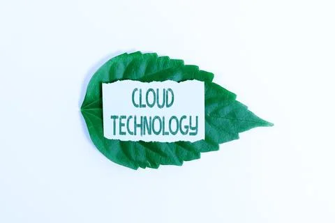 Text sign showing Cloud Technology. Word for on demand availability of computer Stock Photos