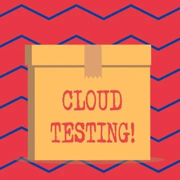 Text sign showing Cloud Testing. Conceptual photo is the assessment of a Web 스톡 일러스트