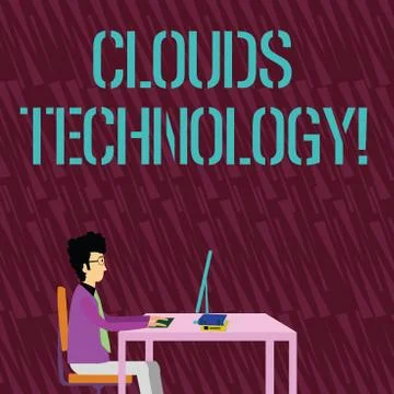 Text sign showing Clouds Technology. Conceptual photo resources aretrieved from Stock Illustration
