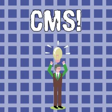 Text sign showing Cms. Conceptual photo Content Management System supports Illustrazione stock