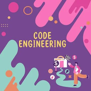 Text sign showing Code Engineering. Business showcase significant ideas that are Stock Illustration