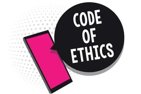 Text sign showing Code Of Ethics. Conceptual photo Moral Rules Ethical Integrity Stock Illustration