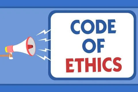 Text sign showing Code Of Ethics. Conceptual photo Moral Rules Ethical Integrity Stock-Illustration