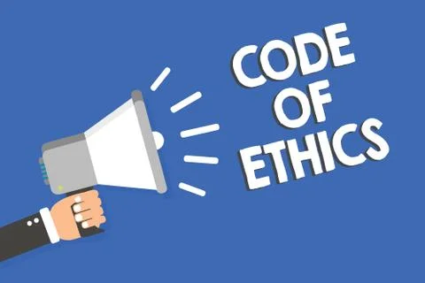 Text sign showing Code Of Ethics. Conceptual photo Moral Rules Ethical Integrity Stock Illustration