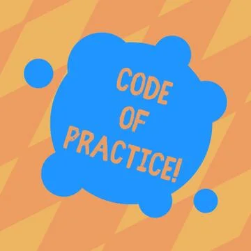 Text sign showing Code Of Practice. Conceptual photo written rules explains how Stockillustratie