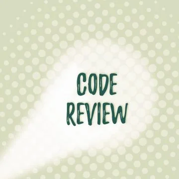 Text sign showing Code Review. Conceptual photo single most effective technique Stockillustratie