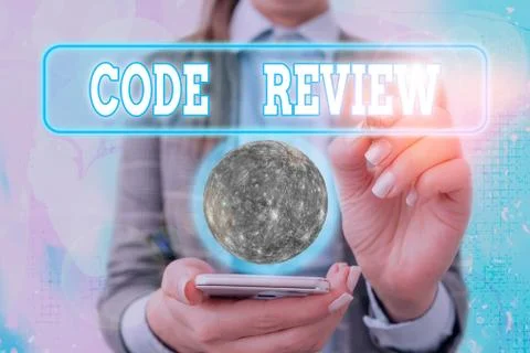 Text sign showing Code Review. Conceptual photo single most effective technique 库存照片