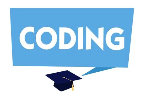 Text sign showing Coding. Conceptual photo assigning code to something for Stock-Illustration
