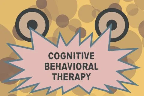 Text sign showing Cognitive Behavioral Therapy. Conceptual photo Psychological Illustrazione stock