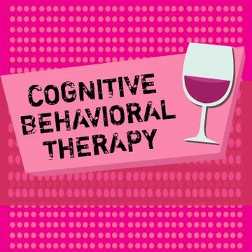 Text sign showing Cognitive Behavioral Therapy. Conceptual photo Psychological Illustrazione stock