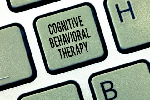 Text sign showing Cognitive Behavioral Therapy. Conceptual photo Psychological Illustrazione stock