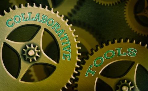 Text sign showing Collaborative Tools. Conceptual photo Private Social Network Ilustração Stock