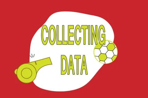 Text sign showing Collecting Data. Conceptual photo Gathering and measuring Stock Illustration