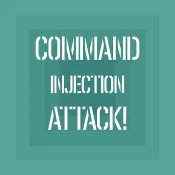 Text sign showing Comanalysisd Injection Attack. Conceptual photo execution of Stock Illustration