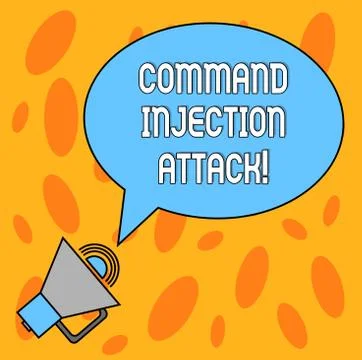 Text sign showing Comanalysisd Injection Attack. Conceptual photo execution of Stock Illustration