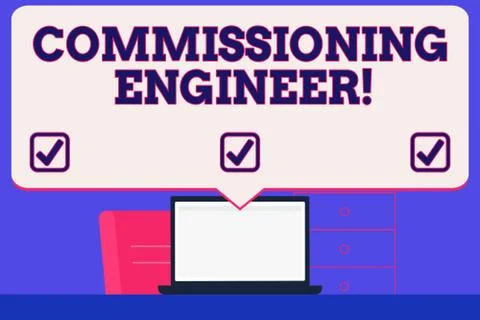 Text sign showing Commissioning Engineer. Conceptual photo ensure all aspects Stock Illustration
