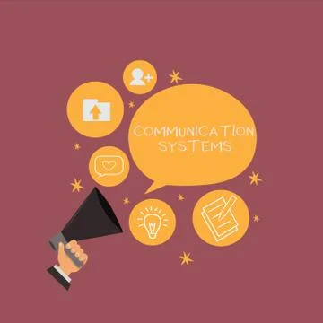 Text sign showing Communication Systems. Conceptual photo Flow of Information Stock Illustration