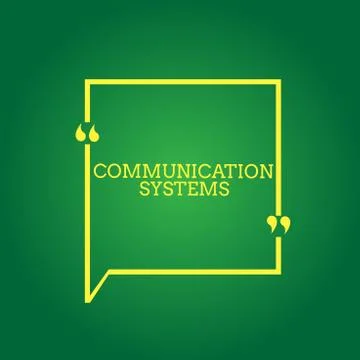 Text sign showing Communication Systems. Conceptual photo Flow of Information Stock Illustration