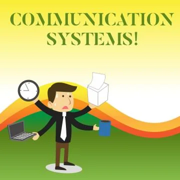 Text sign showing Communication Systems. Conceptual photo Flow of Information Stock Illustration