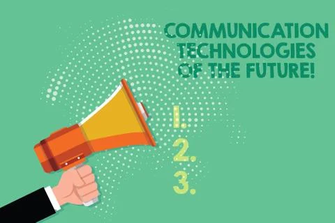 Text sign showing Communication Technologies Of The Future. Conceptual photo Stock Illustration